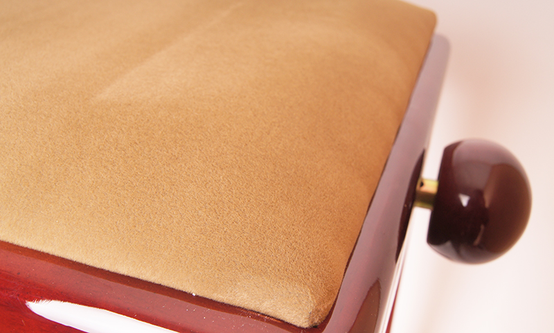 Фото HY-PJ018B-GLOSS-DARK-MAHO Банкетка, темное красное дерево/коричневый, Rin