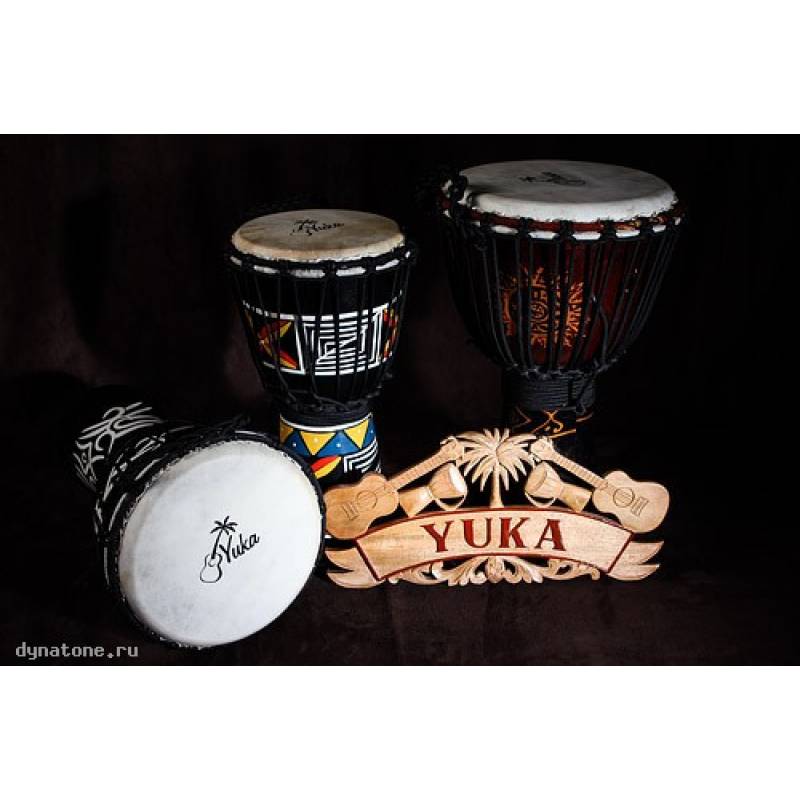Фото YUKA DJWT06-12 - Джембе с верёвочной настройкой Юка