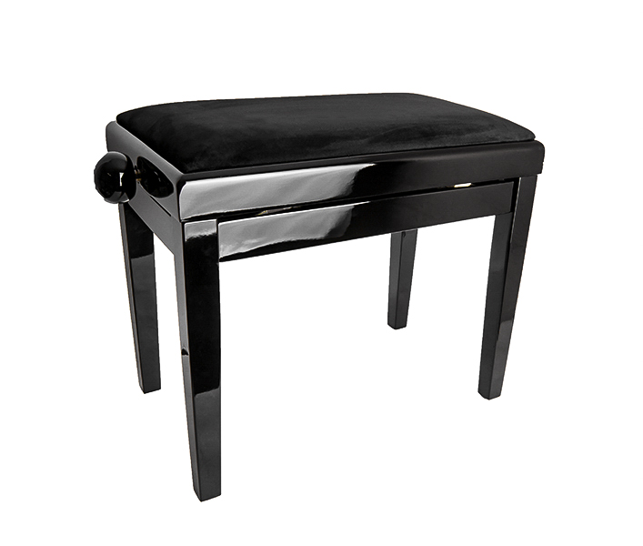 Фото HY-PJ018B-GLOSS-BLACK Банкетка, черный/черный, вельвет, Rin