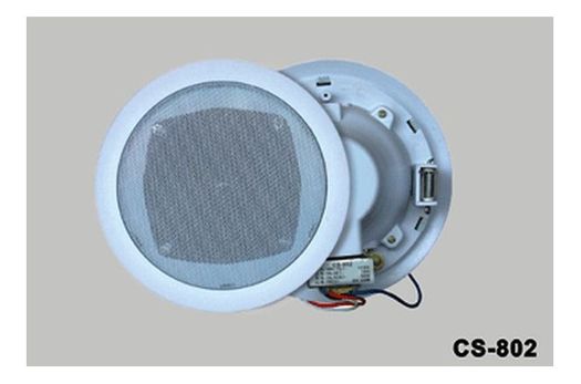 Фото Nusun CS802  потолочная широкополосная АС, 6 W, 70/100 V, 4", 130 - 14 kHz, ABS пластик , цвет белый
