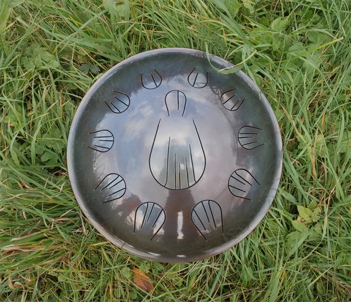 Фото Orion OrM12EGAs Язычковый барабан, "Космос", 39см, E golden arcadia, со звукоснимателем и чехлом