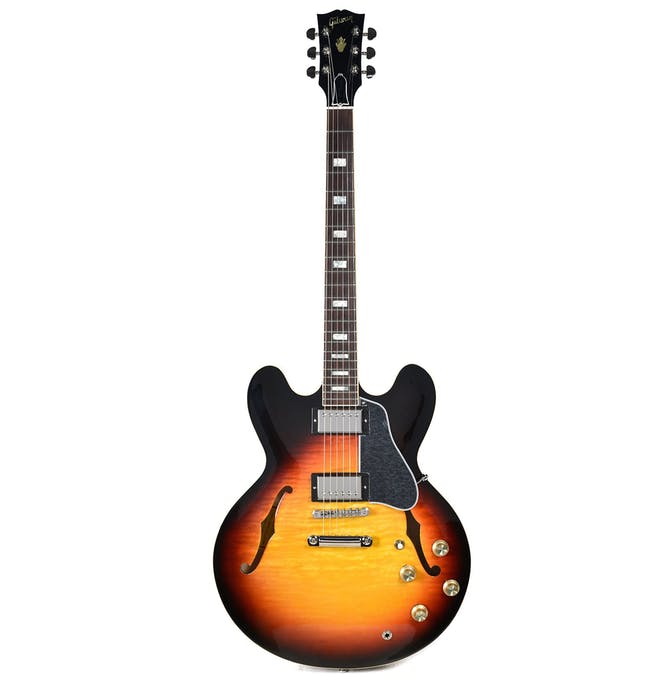 Фото GIBSON 2018 MEMPHIS ES-335 FIGURED ANTIQUE SUNSET BURST