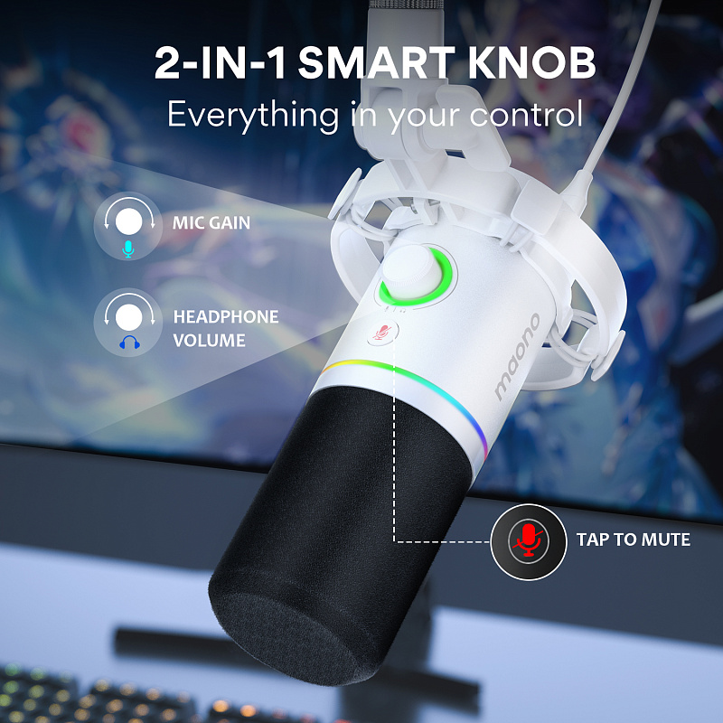 Фото Микрофон Maono PD200X (white)