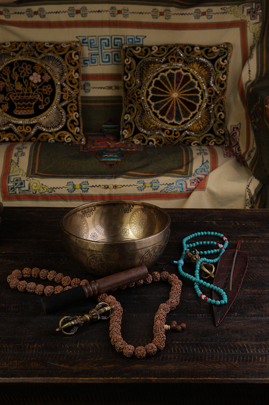 Фото Кованная поющая чаша Lingom Full Carving SBLN-FC