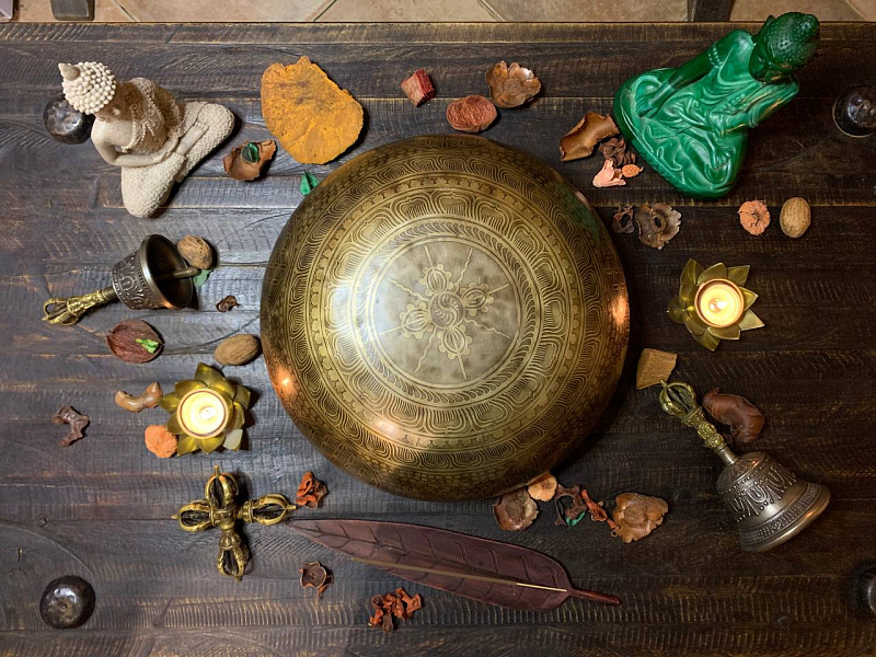 Фото Поющая чаша кованная Etchin Carving - SBEC XXL