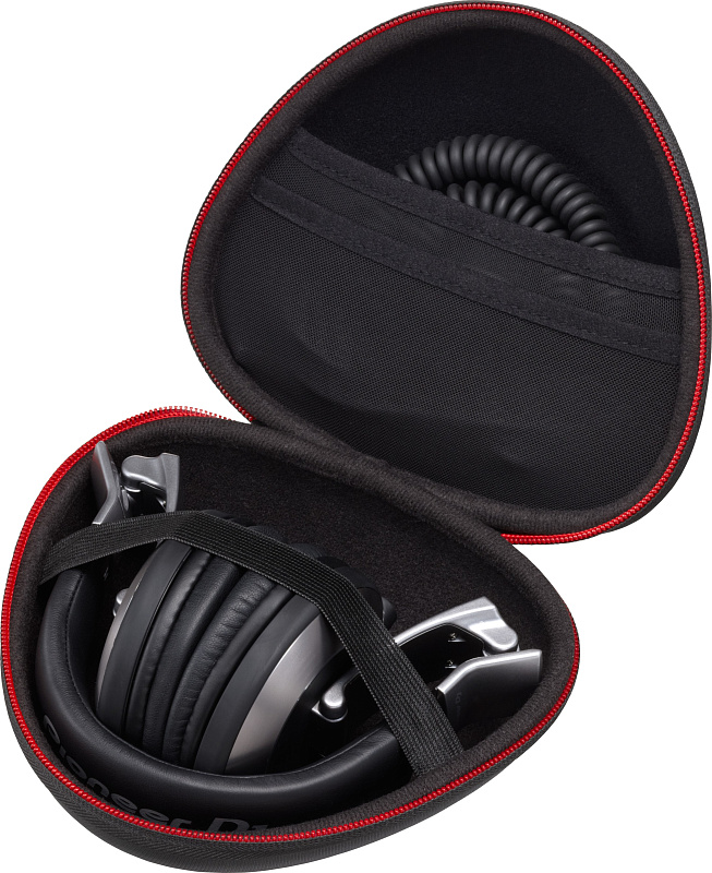 Фото PIONEER HDJ-2000MK2-K DJ наушники, 5 - 30000 Гц, 32 Ом, 3.5 МВт, 107 Дб, металл. 50мм драйвер. 2 шнура (3м и 1,6), 298г., футляр