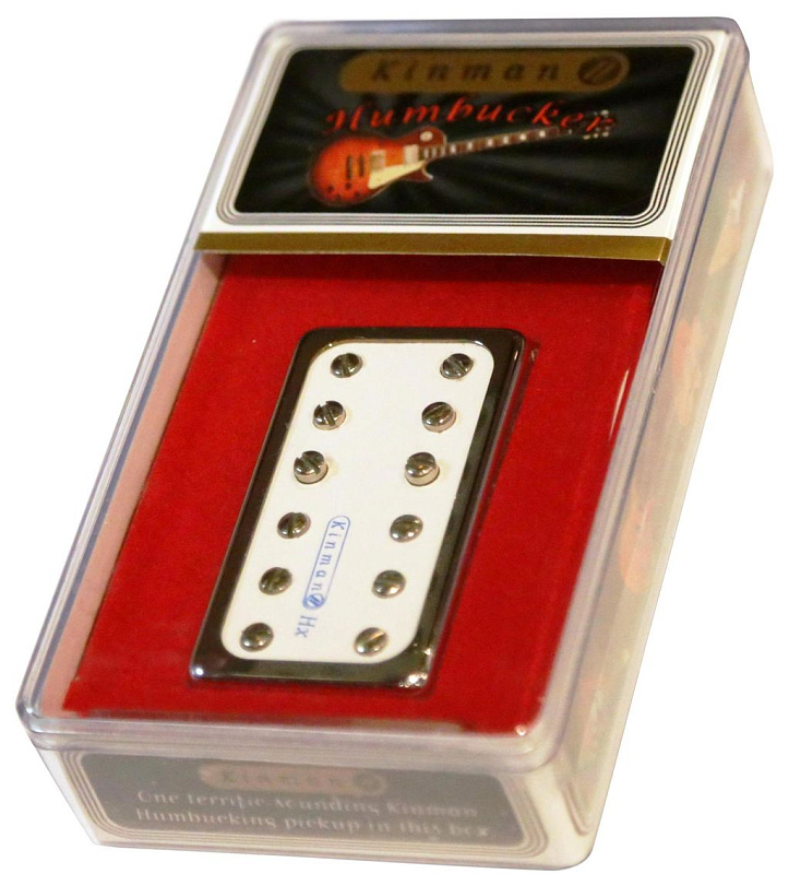 Фото Звукосниматель Kinman PAF Plus 50mm White Chromed 