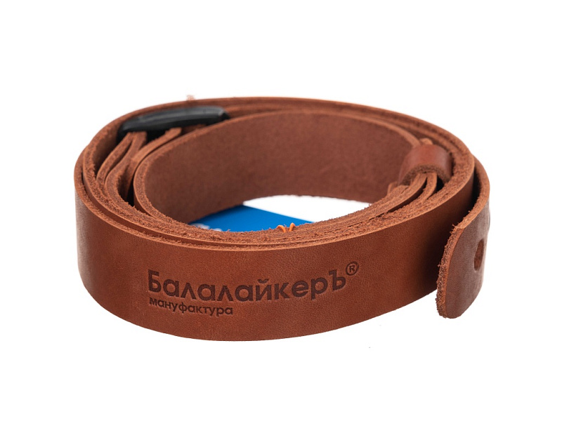 Фото A-HS Ремень для колесной лиры, кожа, крепление гитарное, БалалайкерЪ