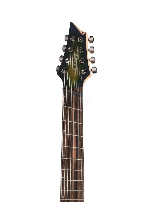 Фото KX508MS-II-MBB KX Series Электрогитара мультимензурная 8-струнная, зеленая, Cort