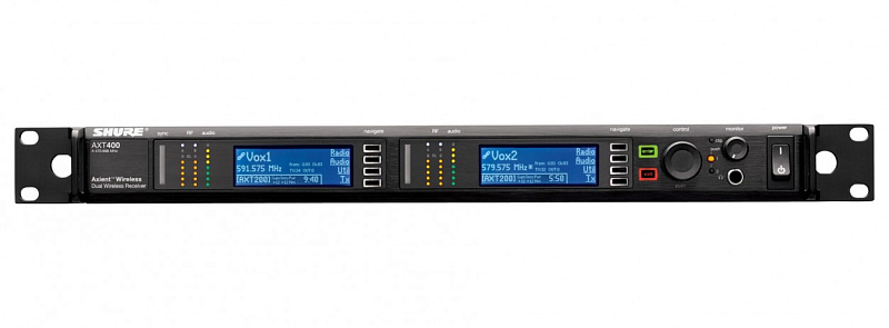 Фото SHURE AXIENT AXT400E-B 470 - 698 MHz двухканальный приемник