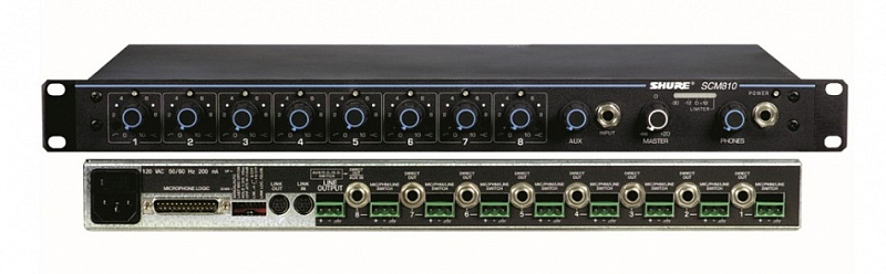 Фото SHURE SCM810E 8-ми канальный автоматический микрофонный микшер