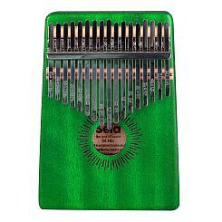 Sela SE-248 Калимба 17 язычков, красное дерево, с чехлом, зеленая
