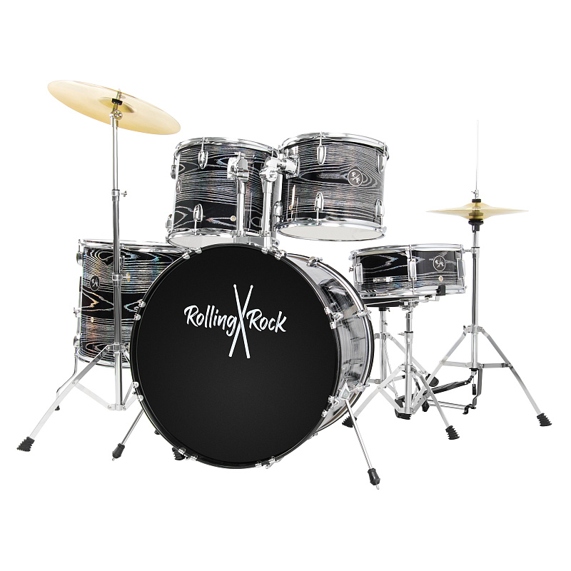 Фото Ударная установка Rolling Rock JR-2225C Black marble