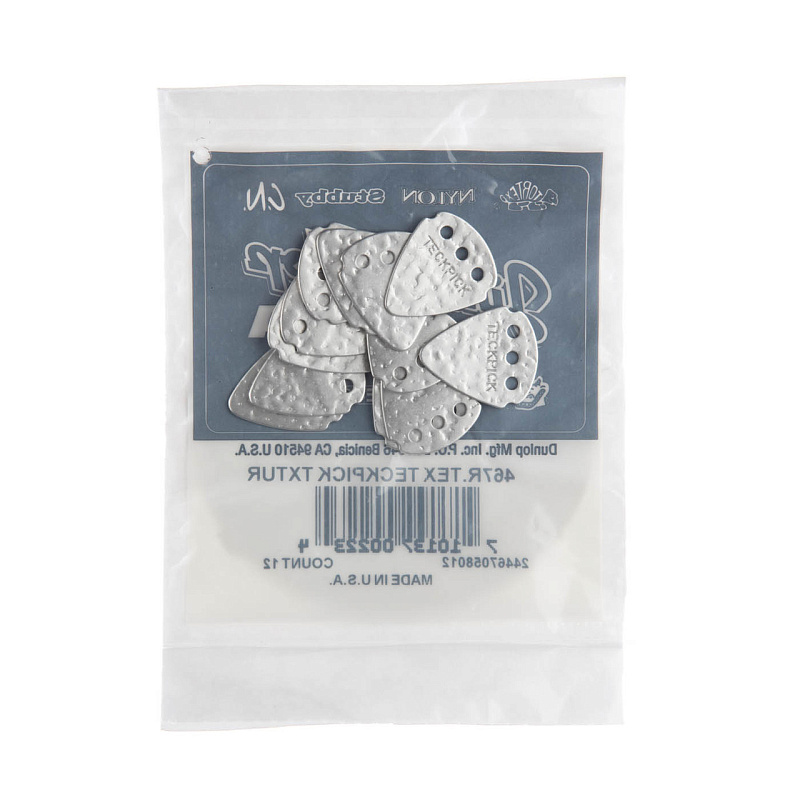 Фото Медиаторы Dunlop 467RTEX Teckpick 12Pack, с текстурой, алюминий, 12 шт.