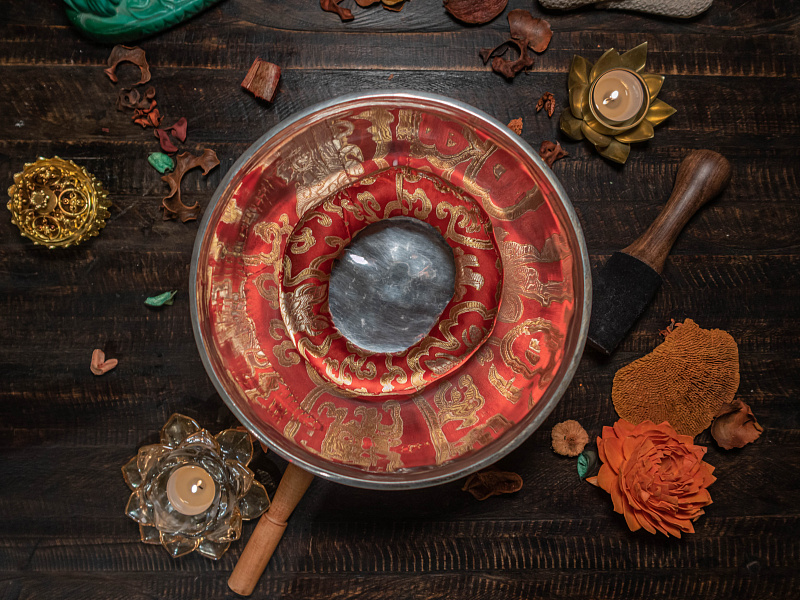 Фото Поющая чаша кованая  Sun/Moon SB-SUN 1,66