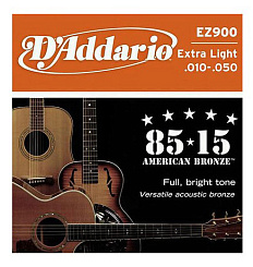 Струны для акустической гитары D'ADDARIO EZ900