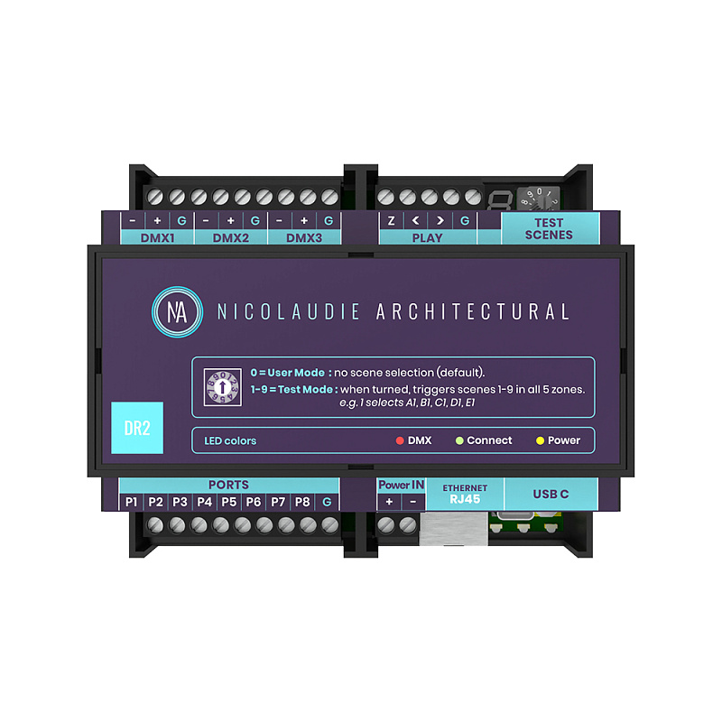 Фото DMX-интерфейс NICOLAUDIE ARCHITECTURAL DINA-DR2 LITE