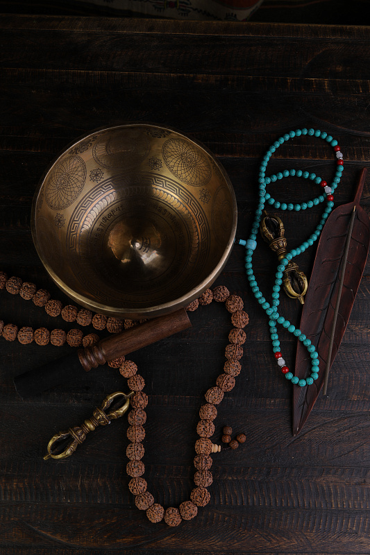 Фото Кованная поющая чаша Lingom Full Carving SBLN-FC