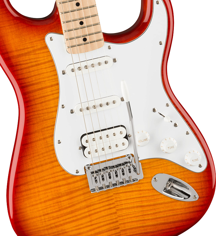 Фото Электрогитара FENDER SQUIER Affinity 2021 Stratocaster FMT HSS MN Sienna Sunburst