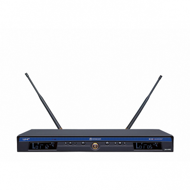 Фото 2-х канальный приемник UR-112D + два поясных передатчика ET-60 + 2 петл. микр RELACART UR-112D UR-112DMT